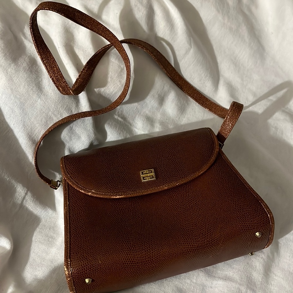 Vintage Givenchy leather crossbody flap box bag
